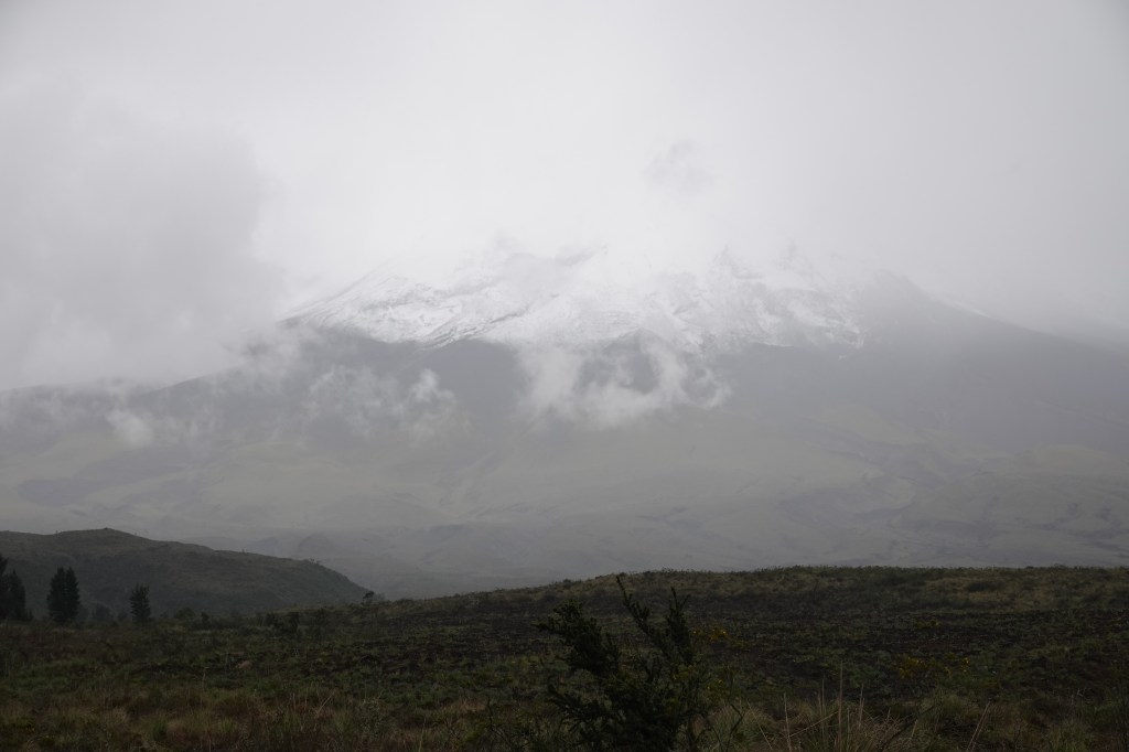 Mt. Cotopaxi, looming over the countryside.